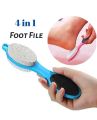 4 in 1 The Pedi Care Stick 4 Sided Pedicure Paddle Metal File and Emery Board Tool with Pumice Stone for Feet Scrubber. 