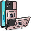 Huawei Nova 7i P40 Lite Armor Ring Slide Kickstand Cover with Push Pull Window Camera Protection. 