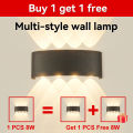 Led Wall Lamp 4w 6w 8w Wall Sconce Indoor Outdoor Lighting Bedside Decor Lamps Wall-mounted White Body Wall Light For Home Garden. 