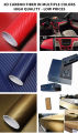 Red, Golden, Blue 3D Carbon Fiber Paper Furniture. 