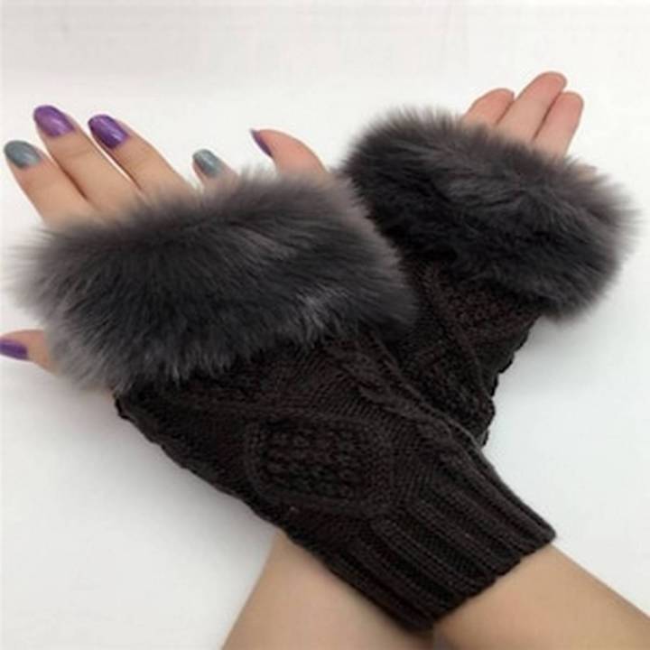 Wool Gloves Fancy Winter Women Grils wool glovs Gloves Knitting Woo wool glovs l Keep Warm Short Mitten Fingerless Lady Girl Half Finger Gloves Rabbit Lady hand Gloves _x000D_
KAAA51
