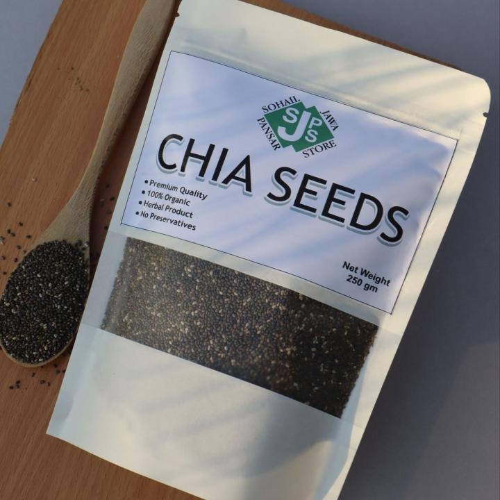 Organic Chia Seeds For Weight Loss 250gm rich in Vitamins Omega & Calcium For Health And Beauty