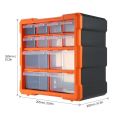 Cabinet 12 Plastic Drawer multi uses Box for DIY Tool Bits Plastic Storage Units Workshop Screws and Small Parts. 