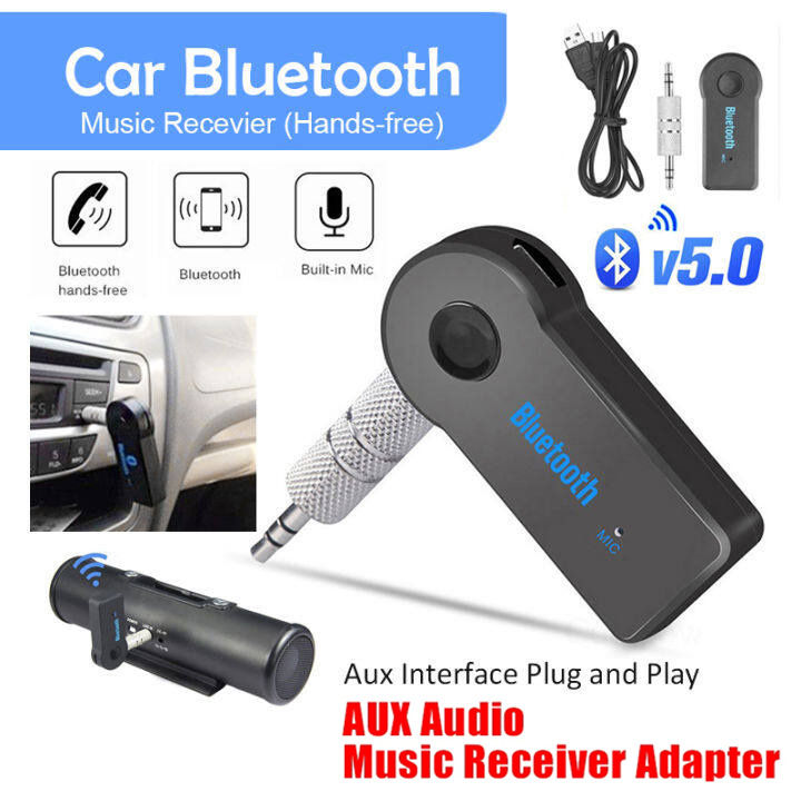 Car Bluetooth Music Receiver / Car Wireless Bluetooth Receiver / Mini 3.5MM Jack AUX Audio MP3 Music Bluetooth Receiver Car Kit, Black /