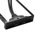 USB 3.0 Front Panel Hub 2 Port Expansion Bay 20 Pin to USB3.0 Bracket Cable for Computer PC. 