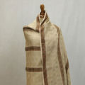 Self Checkered Embroidered Pure Malai Lawn Summer Shawl | Namaz Chadar | Chaddar For Girls | Dupatta For Women | Mominas. 