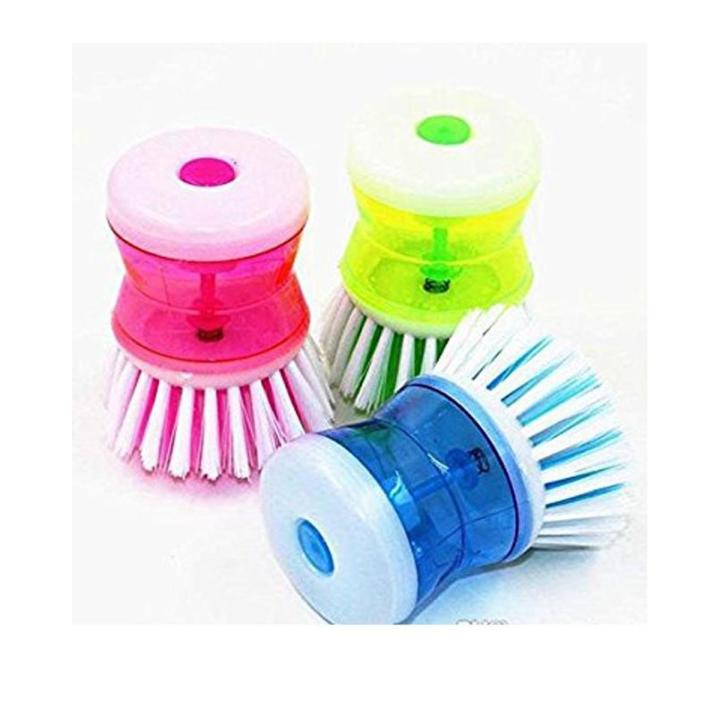 Pack Of 3 - Dish Brush Washing Up Liquid Dispenser - Multicolor Pack Of 3 - Dish Brush Washing Up Liquid Dispenser - Multicolor