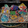 Handmade Truck Art Fridge Magnets , Set of 3 or 5 Pcs. 