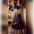 Indian Chiffon Bridal Embroidery maxi With Net Embroidery Dupatta. 