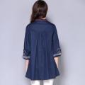 Navy Blue Embroidery Kurti For Women. 