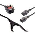 Power Cord Cable pc 6 Foot AC 3 Prong Power Cord Dual Monitor Computer Screen. 