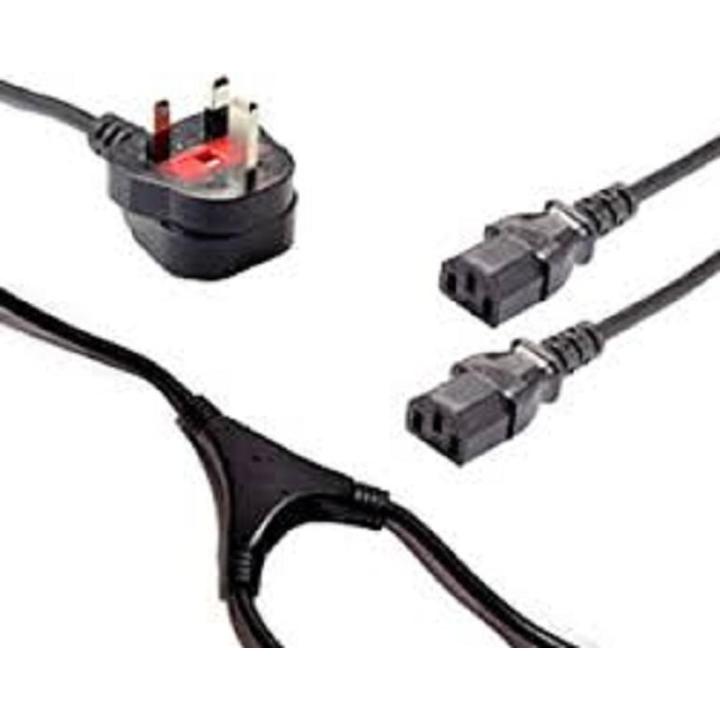 Power Cord Cable pc 6 Foot AC 3 Prong Power Cord Dual Monitor Computer Screen