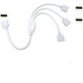 ESUMIC  RGBW LED Splitter Cable 5 Pin LED 1 to 3 LED Strip Connector Y Splitter Cable for SMD 5050 5 Pin RGBW LED Strip Light with Free 3pcs 5pin Connector, White. 
