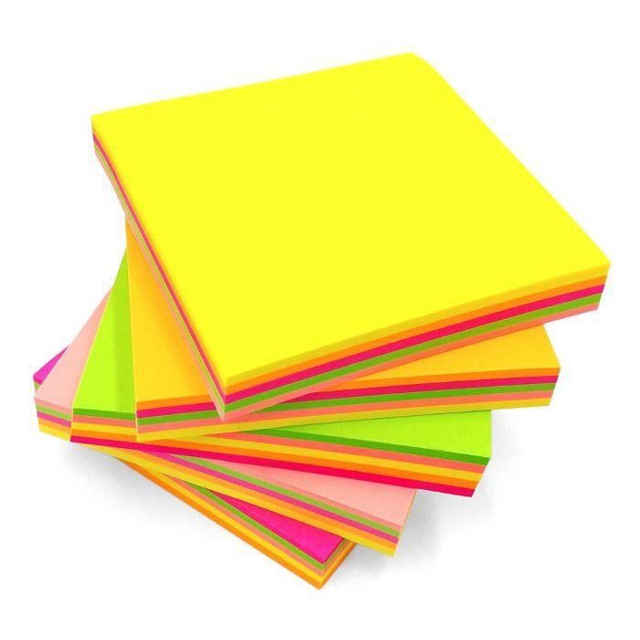 Multicolor Sticky Notes, Bright Colours Self-Stick Memo Pad Paper 3X3 inch Square - Pack of 1 / 100 Sheets