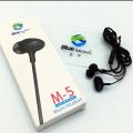 Original M5 Blue Spectrum Stereo Earphones: High Bass Handsfree for Android Phones, Ideal for Work from Home. 