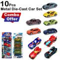 10 Pcs Set - Model and Avengers Alloy Metal Diecast Car Toy Set For Kids Boys and Girls Die Cast Free Wheel Cars Toys. 
