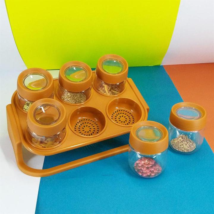 Spice%20Jar%20for%20Kitchen%20-%206%20Pcs%20Masala%20Box%20with%20Spoon%20Set%20-%20Spice%20Rack%20-%20Masala%20Jars%20-%20Seasoning%20Spice%20Box%20-%20Kitchen%20Organizers%20airtight%20jars%20-%20Plastic%20Food%20Containers%20-%20Spice%20Zone%20Kitchen%20Gadgets%20Stand%20-%20Salt%20&%20Pepper%20Kitchen%20Storage%20Condiment%20&%20Spice%20Rack%20-%20Image%203