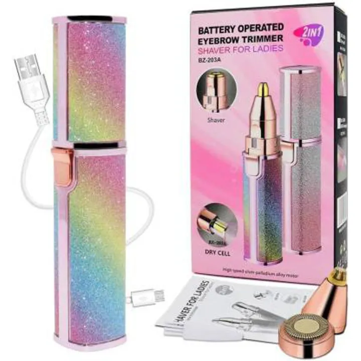 Flawless%202%20in%201%20Eye%20Brow%20And%20Facial%20Hair%20Remover%20Chargeable%20,%20Multi%20Attractive%20Color%20With%20USB%20Charging%20Cable%20And%20Cleaning%20Brush%20-%20Image%202