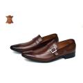 Maazu Pure Leather Shoes For Men- Color Brown. 