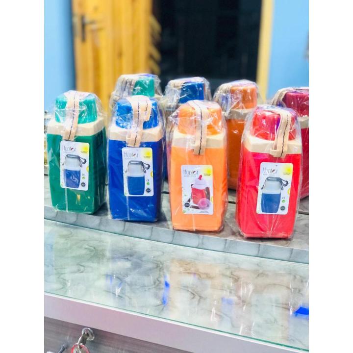 Water Bottles /School Water Bottles/Kids Bottles/Hot and Cold Plastic Water Bottle with Strap Random Colors (small size /medium size)