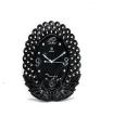 Peacock Wall Clock - Black. 
