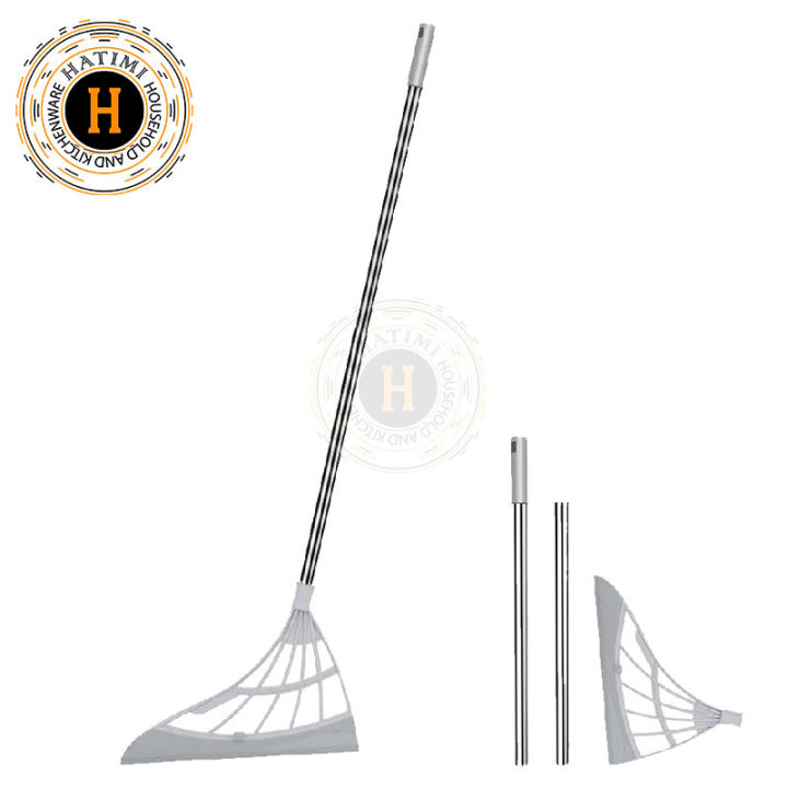 Multifunction Magic Broom 2-in-1 Sweeper Easily Dry the Floor and Remove Dirt Hangable Handle Design for Home Office