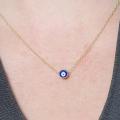 Evil Eye Locket For Girls and Women -Gold and Silver Chain- artificial bead. 
