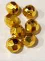 Golden Cut Round Spacer Plastic Beads. 6mm= 420 pcs / 4 strings. 5mm= 875 pcs / 5 strings. 3mm= 1248 pcs / 6 strings. For DIY Jewelry Making, Jewelry, Dress Accessories, Crafts, and Home Décor. 
