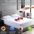 [Bed Bug Lock] Waterproof Mattress Protector Smooth Fabric Mattress Encasement Hypoallergenic Bed Cover. 