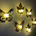 Evento Decorative Premium Acrylic Mirror Wall Shelves Leaf and Butterfly 3d Wall Shelf Sets Light Big Size | Decor Art Candlestick Design Candle Stand | Decoration For Home Decor Living Bed Room And Offices Furniture | Gifts Piece Item. 