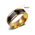 Chic Stainless Steel Temperature Sensor Unisex Finger Ring Jewelry Couple Gift. 