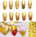 10Pcs Laser Starry Holographic Gold Foil Papers For Nail Art and Decoration. 