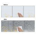 Kitchen waterproof aluminum foil stickers Anti greasy Counter Top Peel Stick Wall Decal Wardrobe Cabinets Cupboard Stove Table Drawer Oil Proof Sheet. 