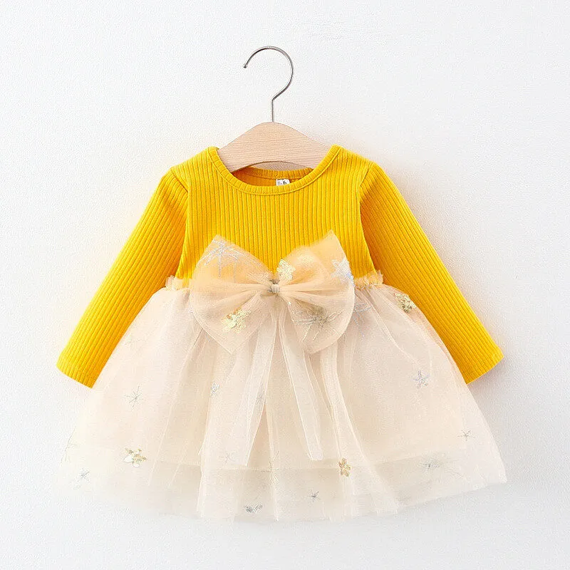 white christmas dresses Dicry Toddler Baby Girl's Tutu Dress Fall Outfits Knit Long Sleeve