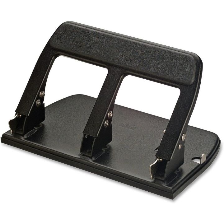 3 Hole Large Punch Machine , 40-Sheet Capacity, Officemate - Made in USA) -Black (90089)
