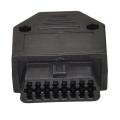 OBD2 OBD II 16 pin connector socket Diagnostic Tool Adapter OBD connector + Enclosures + Terminal + screws. 