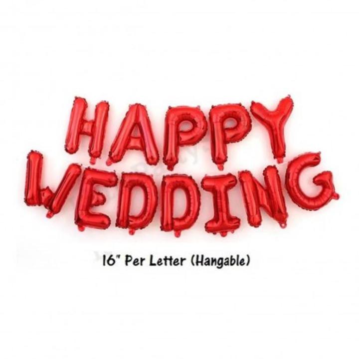 Happy Wedding Foil Balloon For Wediding Decor