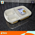 Meal Prep Containers 3 Compartment LARGE with Snap Tight Transparent Lids, Food Containers, School Lunch Box, BPA Free, Stackable, Bento Box, Microwave/Dishwasher/Freezer Safe - Ideal For Fitness Enthusiasts, Gym Goers, Nutritionists, Dietitians - 1000ml. 