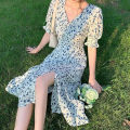 Trendygirl Women Summer Dress Flower Printing Pullover Women Dating Dress. 