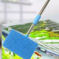 Multifunction 180° Adjustable Sponge Cleaning Brush Telescopic Double-Sided Fish Cleaning Brush Long Handle Window Algae Scraper For Aquarium. 