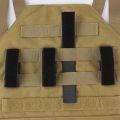 4PCS/SET Tactical Molle Strip Adapter Vest Backpack Patch Panel Hook Loop Converter Ribbon Strip For Attching ID Patches. 