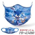 Sonic the Hedgehog Color Cartoon Windproof and Dustproof Face Mask Fashion Accessories for Men and Women Children Gifts. 