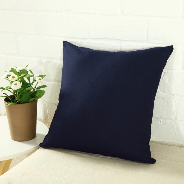 Cushion Covers Set for Sofa- Pack of 6- 15 X 15 Inches- Cotton jersey-  Square Shape Without Filling