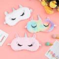 Plush Fluffy  Unicorn Sleeping EYE MASK. 