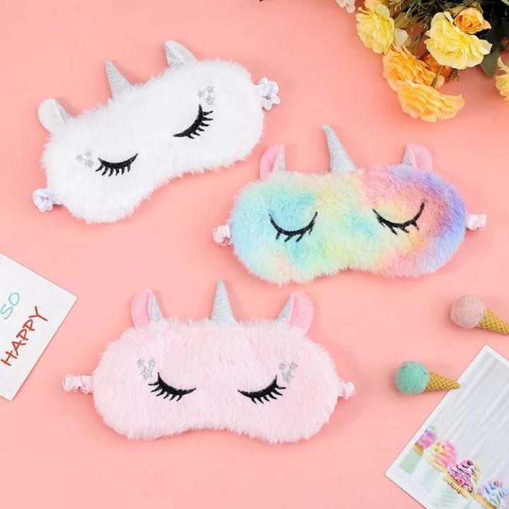 Plush Fluffy  Unicorn Sleeping EYE MASK