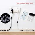 40 Pieces Self-Adhesive Cable Clips Organizer - Transparent, Cord Management, Easy Installation. 