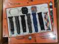 MVP-130 smart watch with 7 different straps in Rendom Colour and wireless Airbuds and Cover - Always on Display or 49mm HD Display - Touch watch, 7 straps watch, watch with Airbuds. 