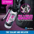 Flamingo Tire Liquid Sealant - Instant Puncture Repair  & Tire Inflator  – 450 ml. 