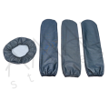 Waterproof & Dustproof Three Blades Ceiling Fan Covers with Motor Cover Grey/Black. 