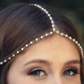 Women's Simulated Pearl Tassel Head Chain Jewelry Forehead Dance Headpiece Hair Jewelry Band Chains Hair Accessory. 